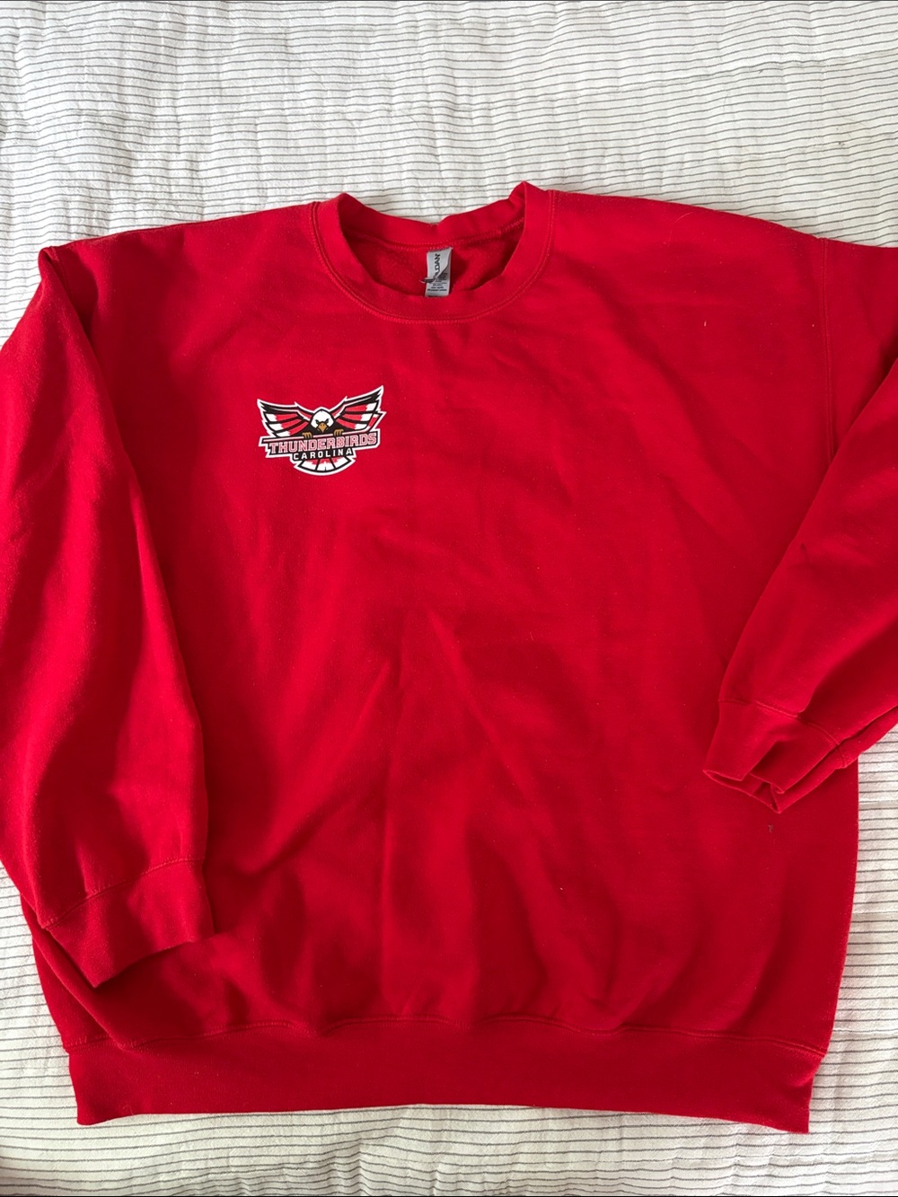 Carolina Thunderbirds Hockey Red Crewneck Sweatshirt